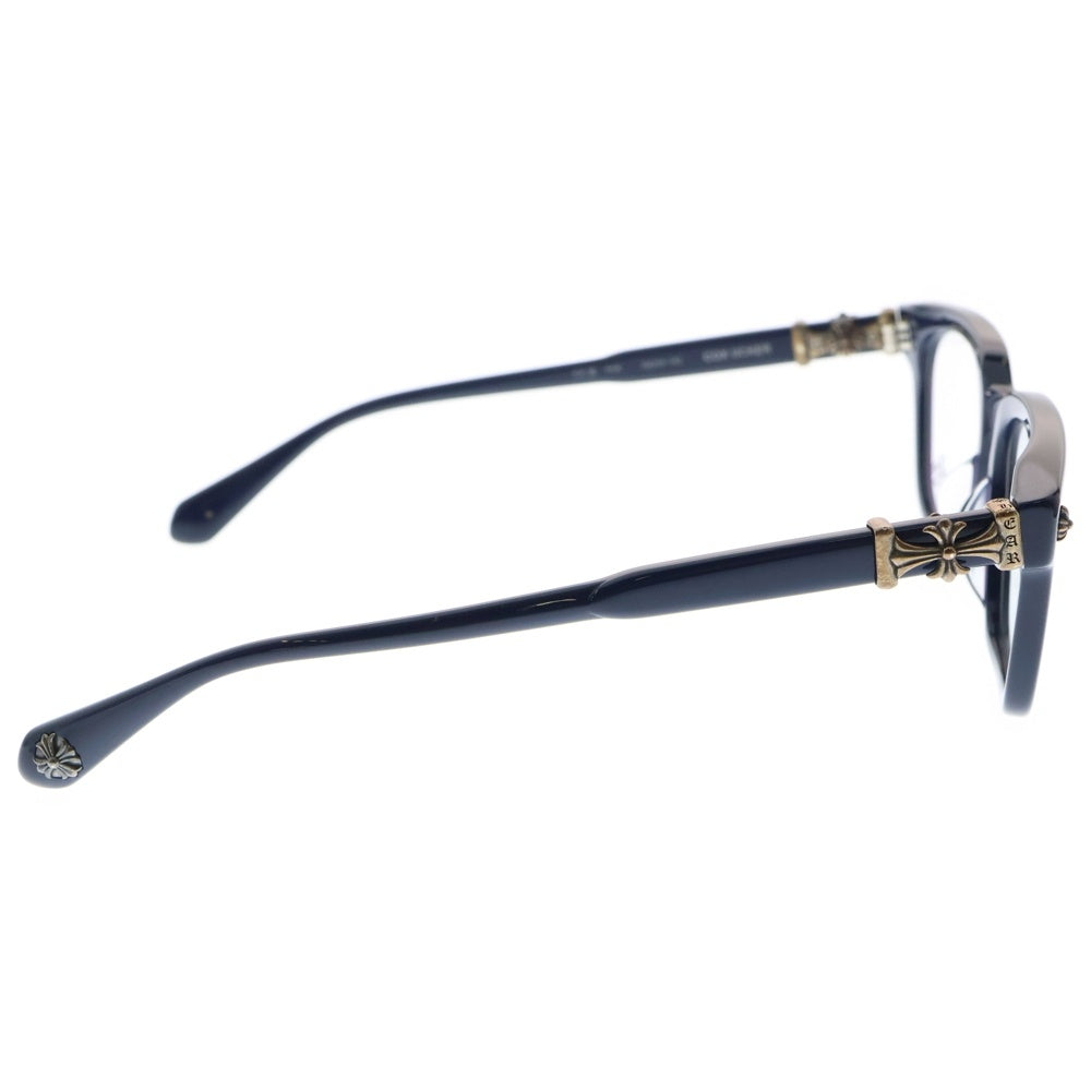 CHROME HEARTS(クロムハーツ) COX UCKER CHクロステンプル ウェリントン サングラス メガネ 眼鏡 ネイビー/シルバー