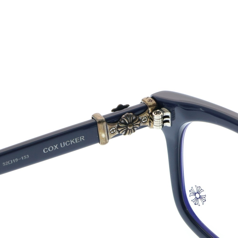 CHROME HEARTS(クロムハーツ) COX UCKER CHクロステンプル ウェリントン サングラス メガネ 眼鏡 ネイビー/シルバー