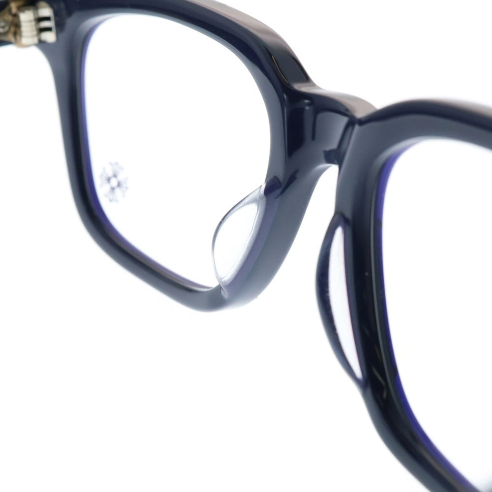 CHROME HEARTS(クロムハーツ) COX UCKER CHクロステンプル ウェリントン サングラス メガネ 眼鏡 ネイビー/シルバー