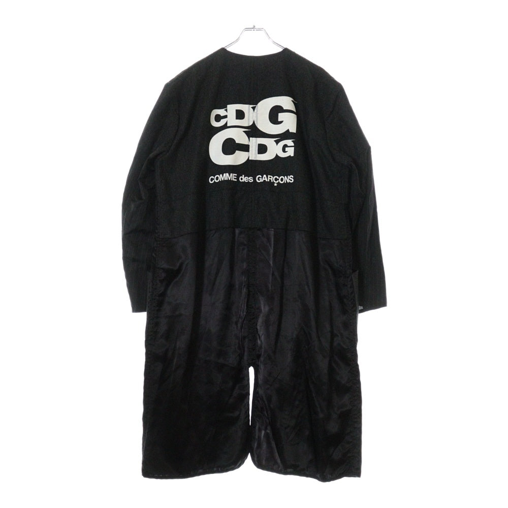 CDG(シーディージー) 19AW バックロゴ ウール切替 ライナーコート SB-C001 ブラック/グレー