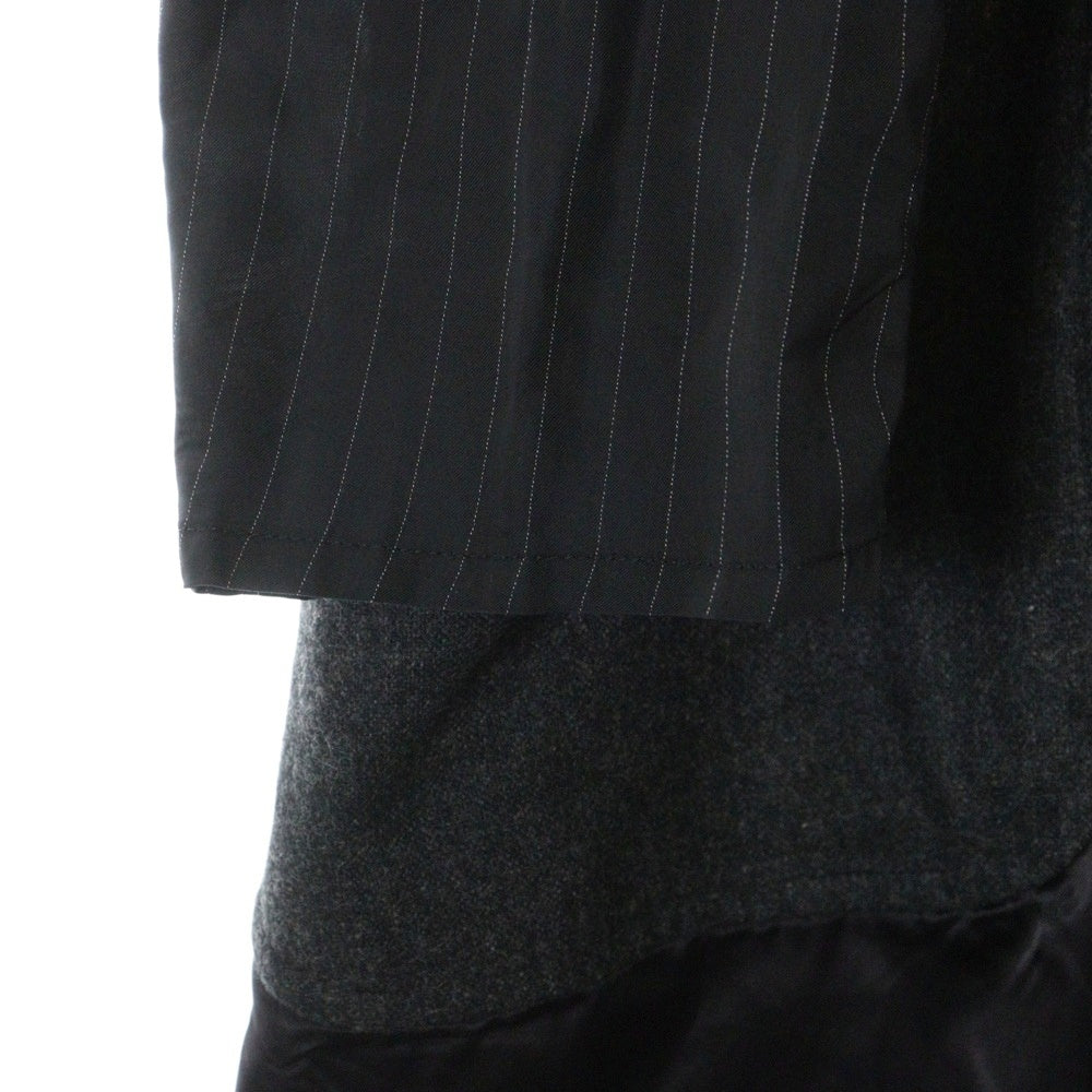 CDG(シーディージー) 19AW バックロゴ ウール切替 ライナーコート SB-C001 ブラック/グレー