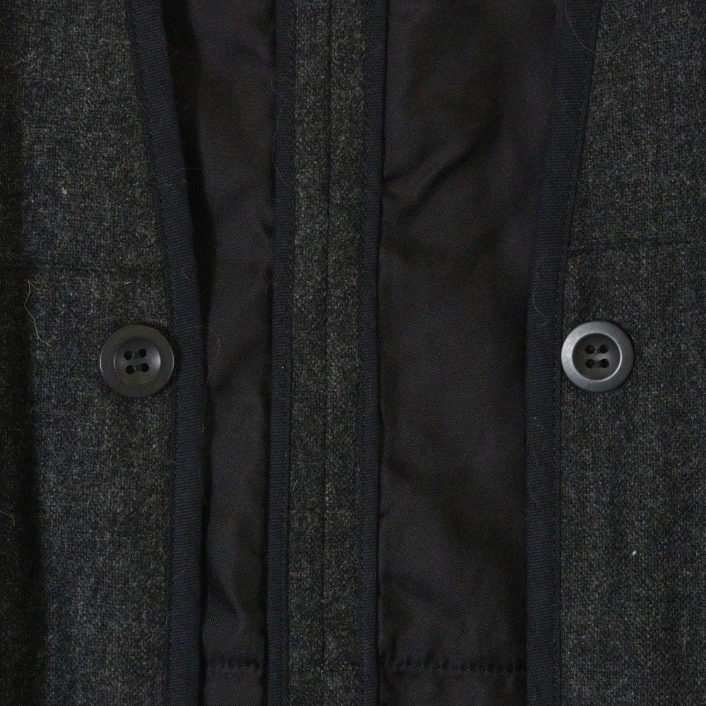 CDG(シーディージー) 19AW バックロゴ ウール切替 ライナーコート SB-C001 ブラック/グレー