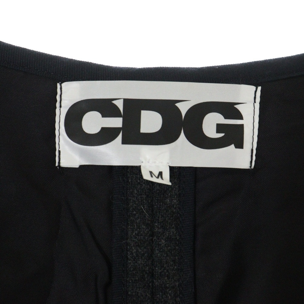 CDG(シーディージー) 19AW バックロゴ ウール切替 ライナーコート SB-C001 ブラック/グレー