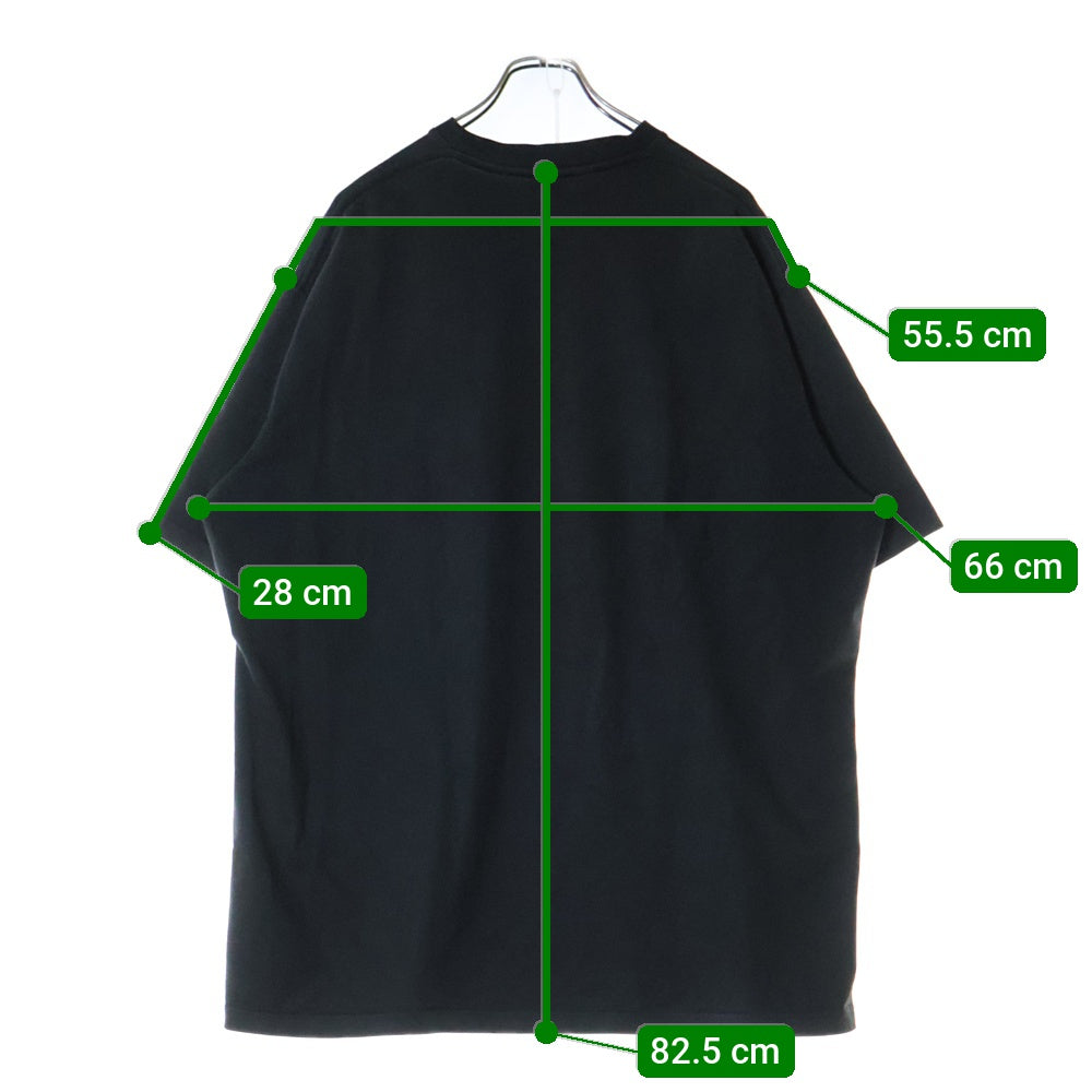 VETEMENTS(ヴェトモン) 17AW OVERSIZED HEAVY METAL PRINT TEE オーバーサイズヘビーメタルスカルプリント半袖Tシャツ ブラック MAH18TR34