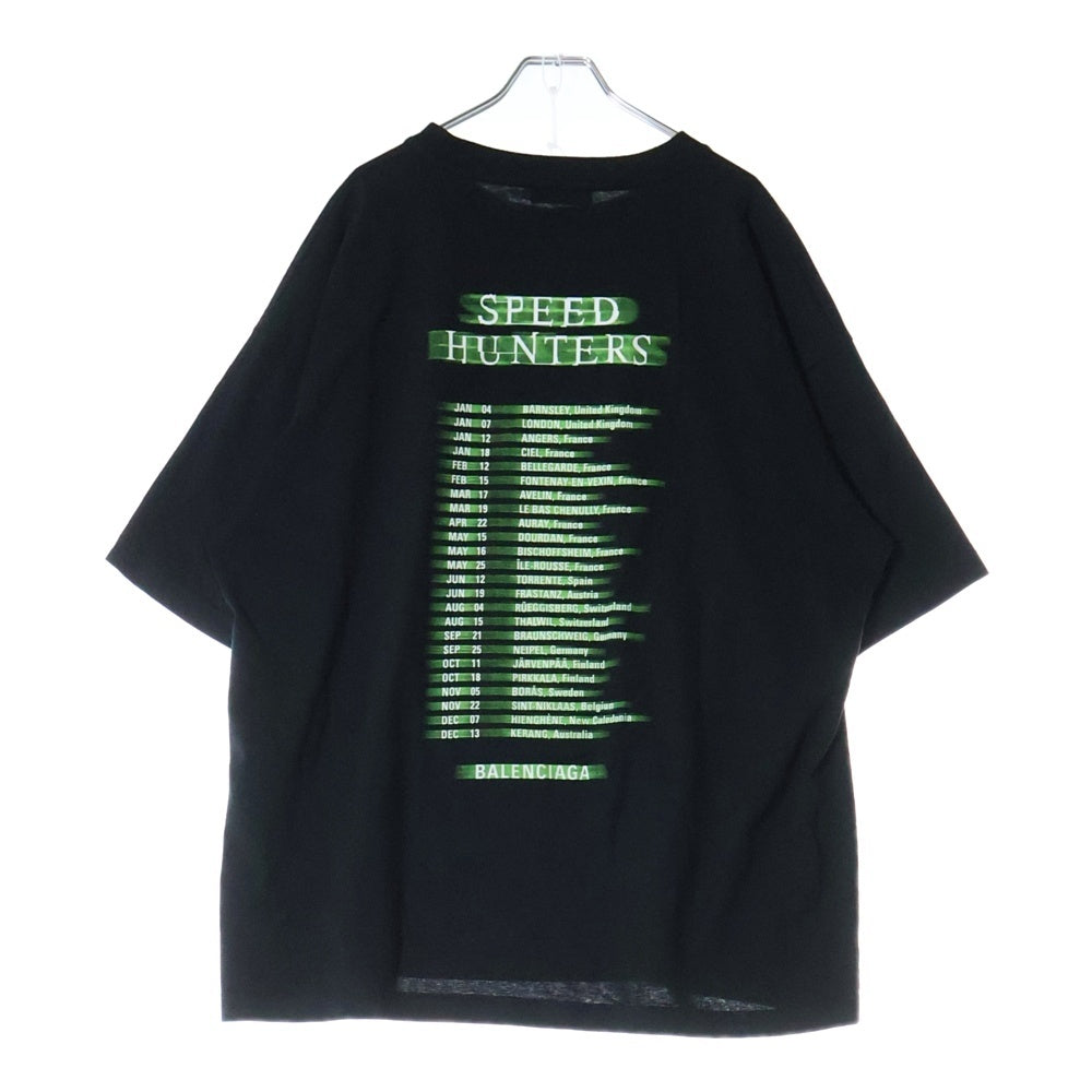 BALENCIAGA(バレンシアガ) 19SS Speed Hunters Tee スピードハンターズプリント オーバーサイズ半袖Tシャツ 556133 TCV38 ブラック