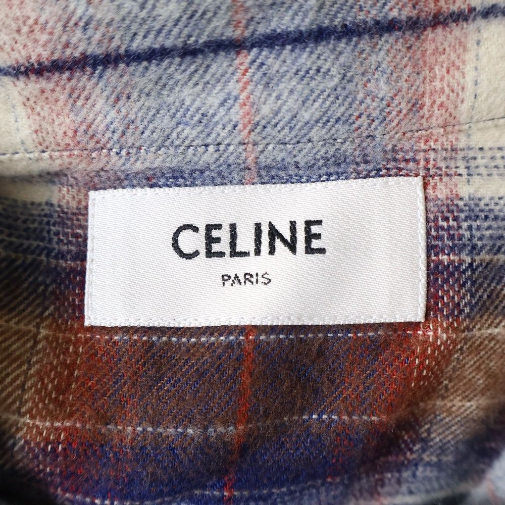CELINE(セリーヌ) ルーズ チェック 長袖シャツ ブラウン 2C9820A08.CBC2