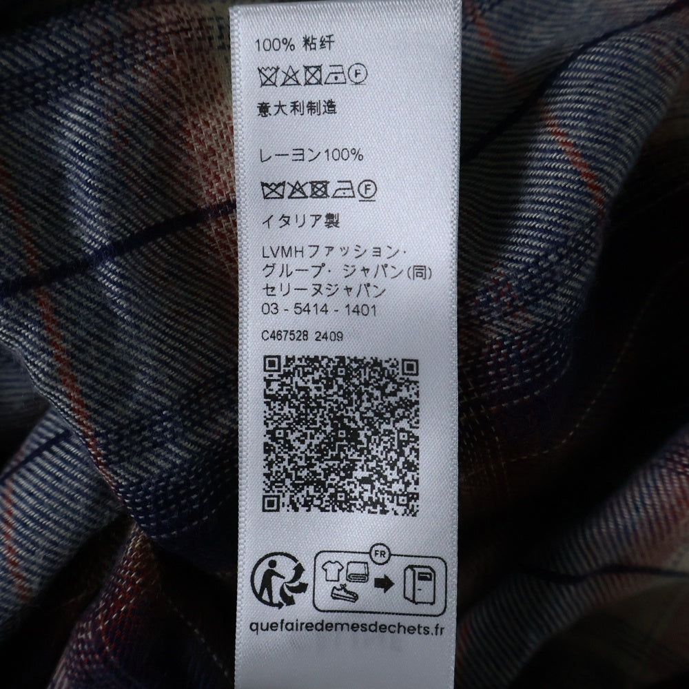 CELINE(セリーヌ) ルーズ チェック 長袖シャツ ブラウン 2C9820A08.CBC2