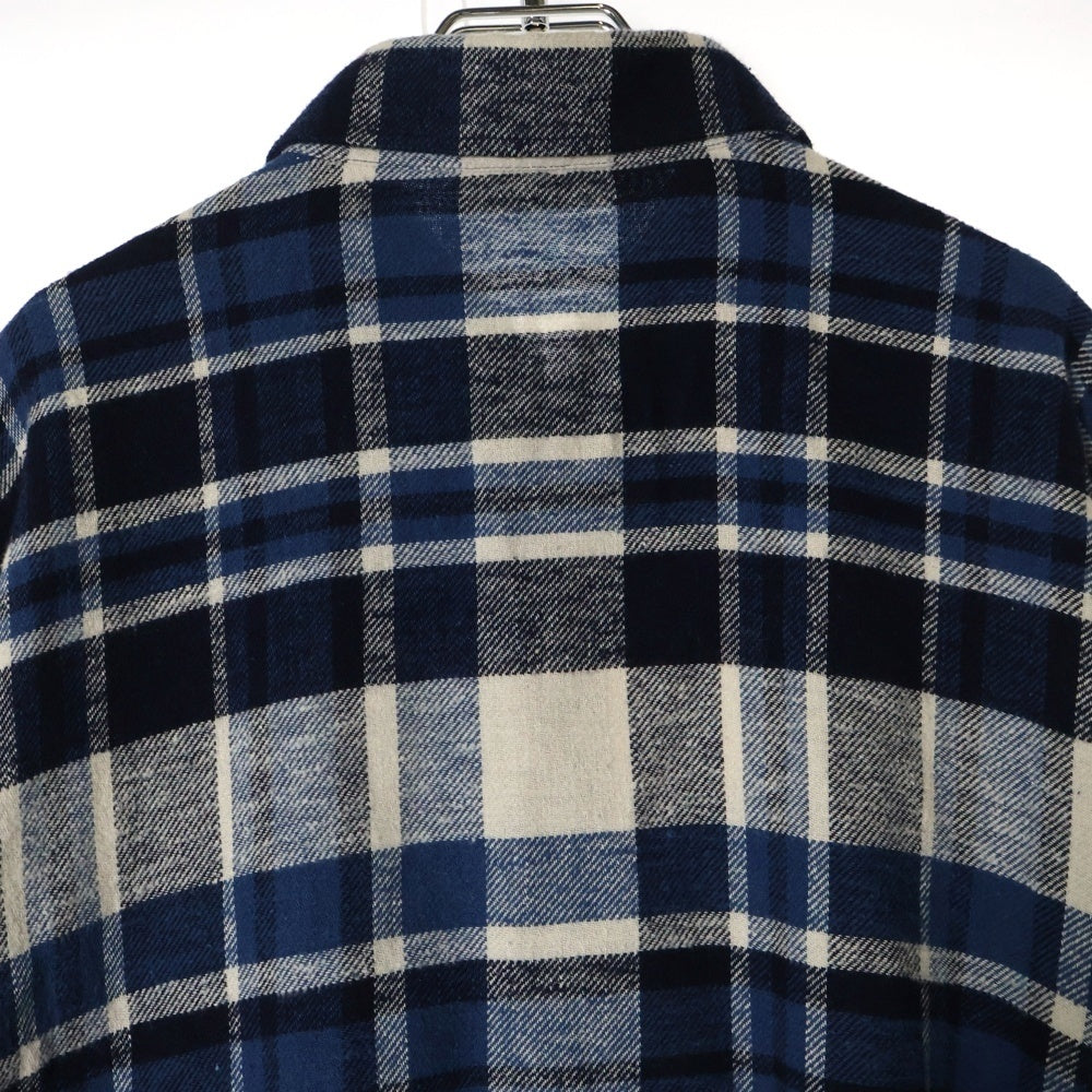 CELINE(セリーヌ) 24SS OVERSIZED SHIRT IN CHECKED COTTON オーバーサイズ チェック コットン 長袖シャツ ブルー 2C59A366X.01NQ