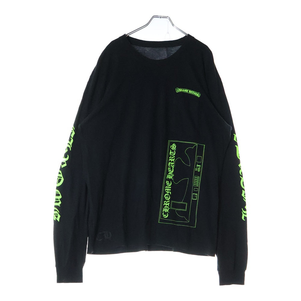 CHROME HEARTS(クロムハーツ) CH L S LTD 青山限定プリント 長袖Tシャツ ロングスリーブカットソー ブラック/グリーン