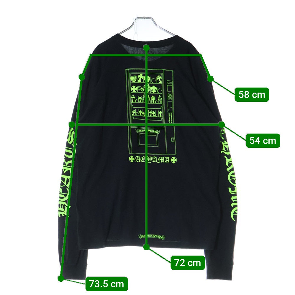 CHROME HEARTS(クロムハーツ) CH L S LTD 青山限定プリント 長袖Tシャツ ロングスリーブカットソー ブラック/グリーン