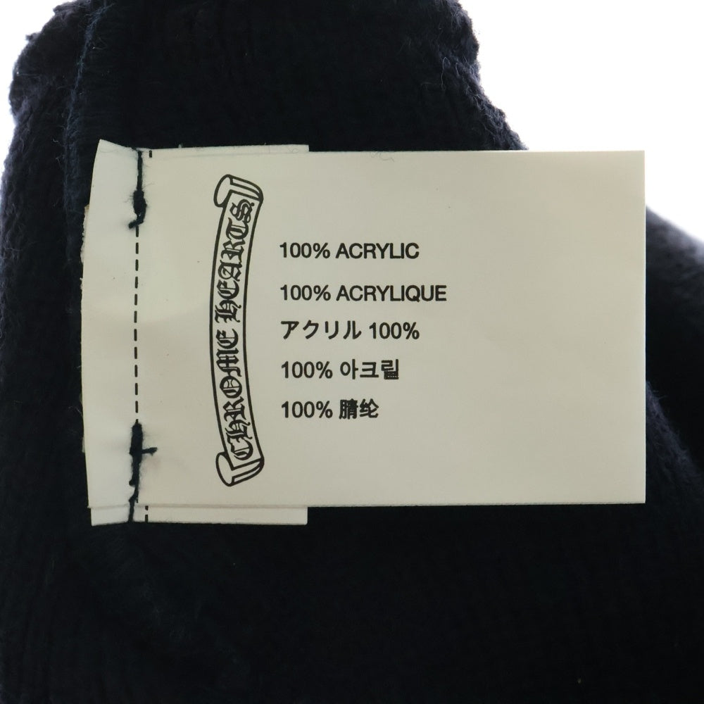 CHROME HEARTS(クロムハーツ) WATCH CAP ワッチキャップ CHロゴ刺繍ビーニー ニットキャップ 帽子 ネイビー