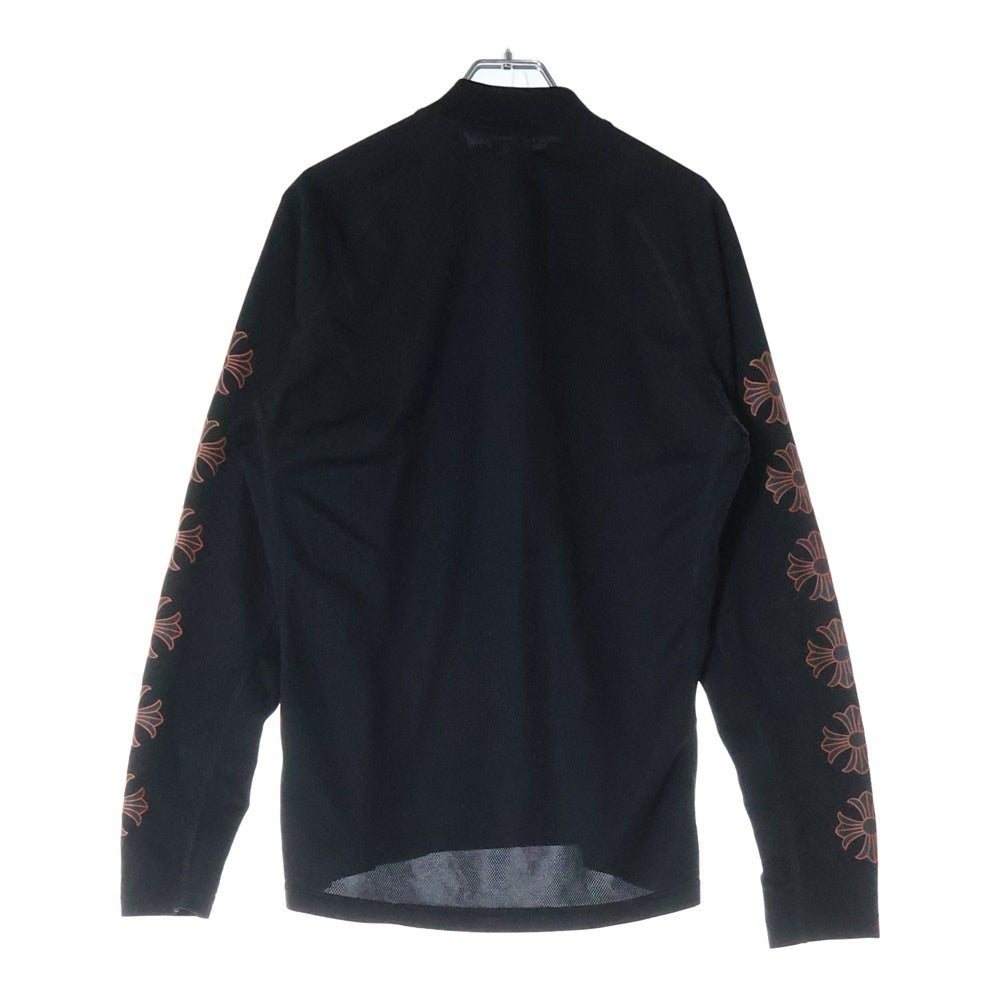 CHROME HEARTS(クロムハーツ) LS Rash Guard 袖CHプラスプリント 長袖ラッシュガード カットソー ブラック