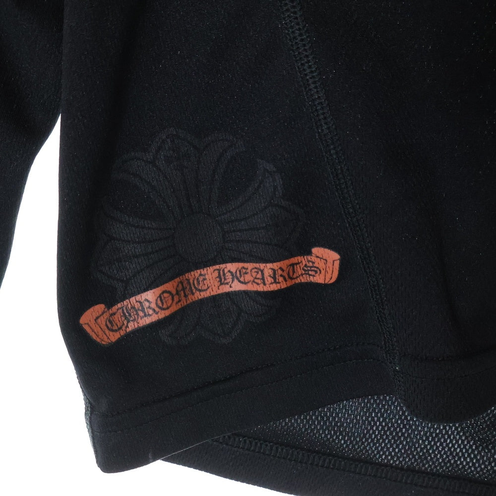 CHROME HEARTS(クロムハーツ) LS Rash Guard 袖CHプラスプリント 長袖ラッシュガード カットソー ブラック