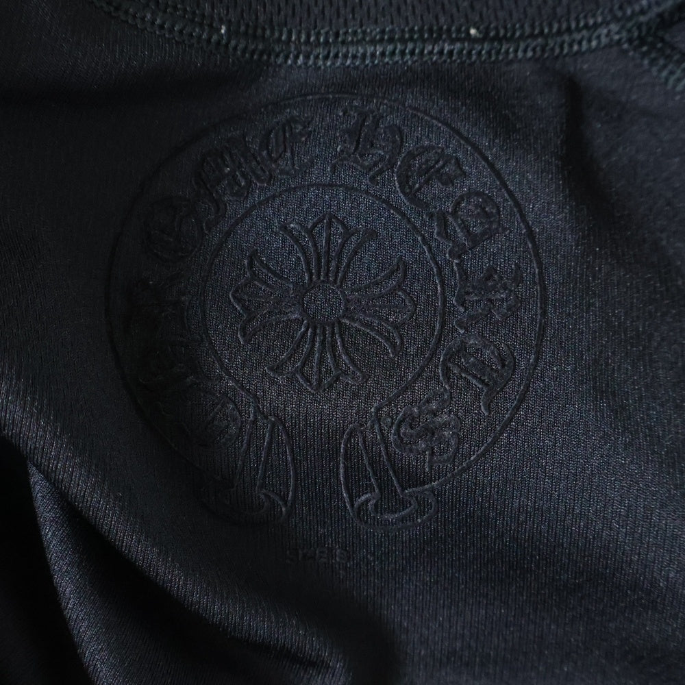 CHROME HEARTS(クロムハーツ) LS Rash Guard 袖CHプラスプリント 長袖ラッシュガード カットソー ブラック