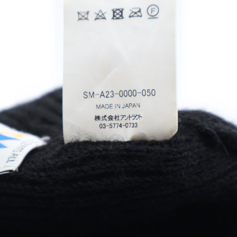 SAINT MICHAEL(セントマイケル) 23AW KNIT CAP SAINT SM-A23-0000-050 ブランドロゴニットキャップ ニット帽 ブラック