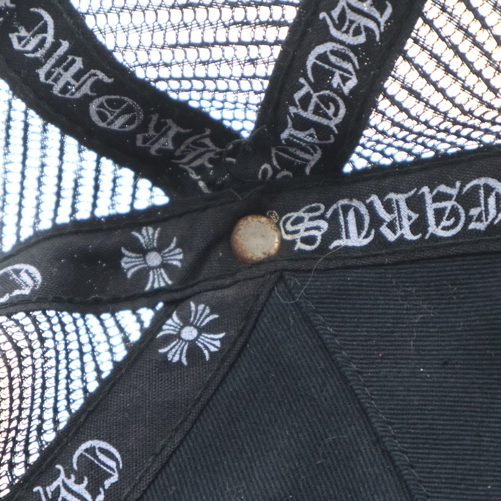 CHROME HEARTS(クロムハーツ) BS FLARE SCROLL LABEL BSフレア スクロールラベル 刺? メッシュ キャップ 帽子 ブラック