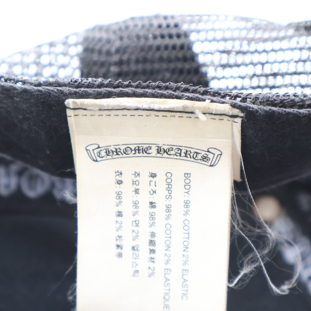 CHROME HEARTS(クロムハーツ) BS FLARE SCROLL LABEL BSフレア スクロールラベル 刺? メッシュ キャップ 帽子 ブラック