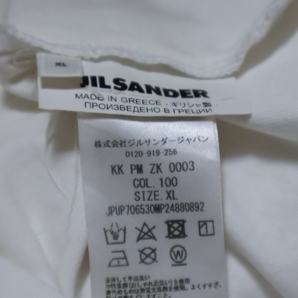 JIL SANDER +(ジルサンダープラス) ロゴパッチ 半袖Tシャツ JPUP706530MP24880892 ホワイト