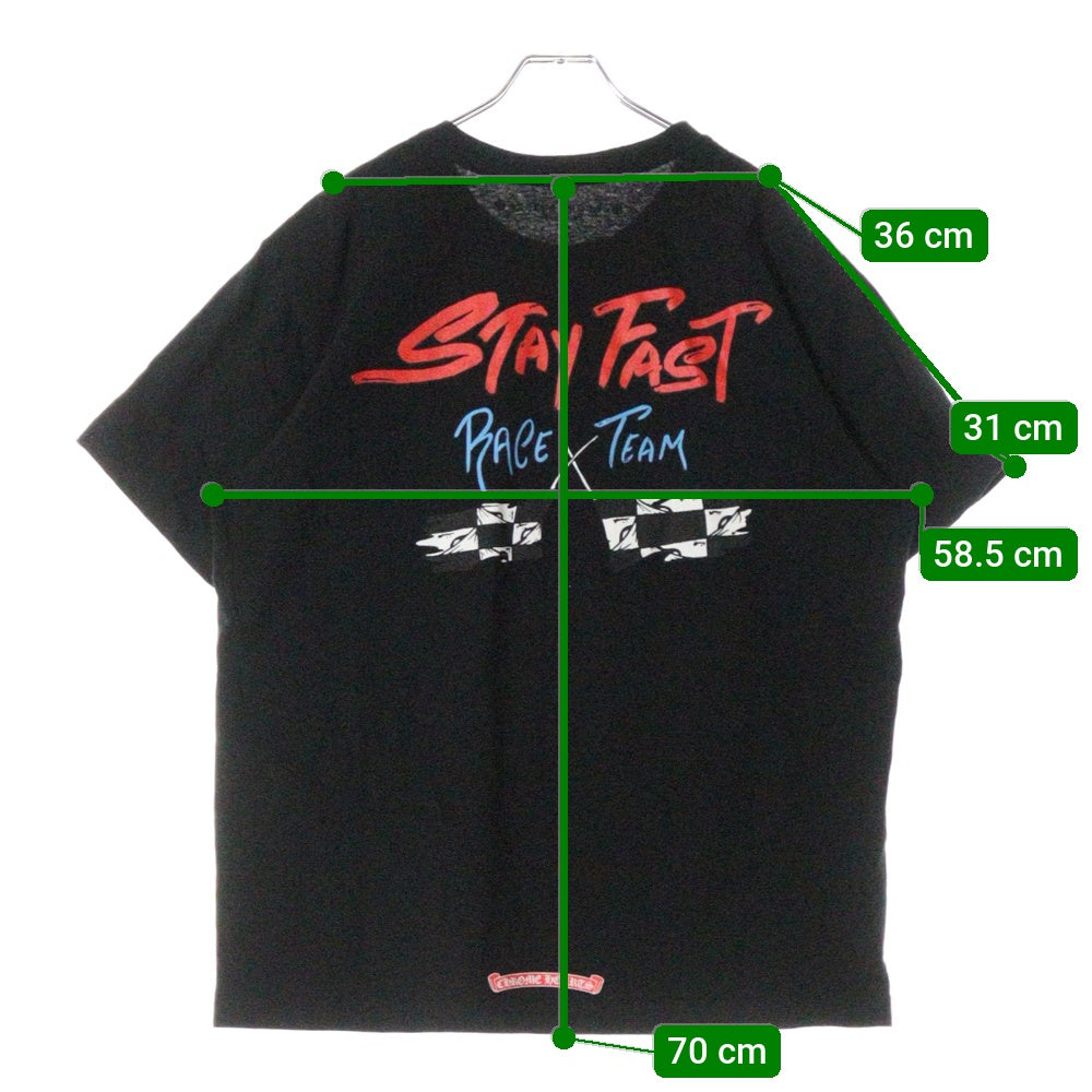 CHROME HEARTS(クロムハーツ) PPO STAY FAST RACE TEAM T-SHRT MATTY BOYステイファストプリント半袖Tシャツ ブラック