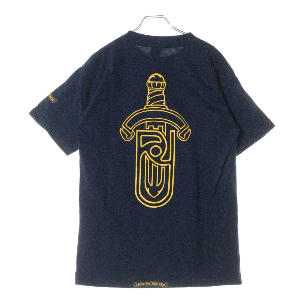 CHROME HEARTS(クロムハーツ) OLD × UNITED ARROWS MADE IN USA POCKET TEE ユナイデッドアローズ バックロゴプリント 半袖Tシャツ カットソー ネイビー 藍染め