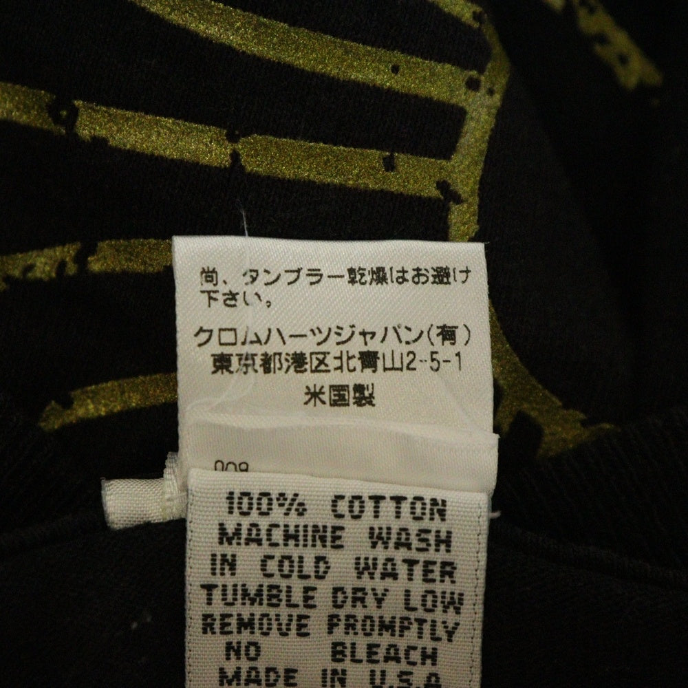 CHROME HEARTS(クロムハーツ) OLD CH PLS S/S TEE オールド CHプラスプリント半袖カットソー 半袖Tシャツ バックホースシュープリント ブラック
