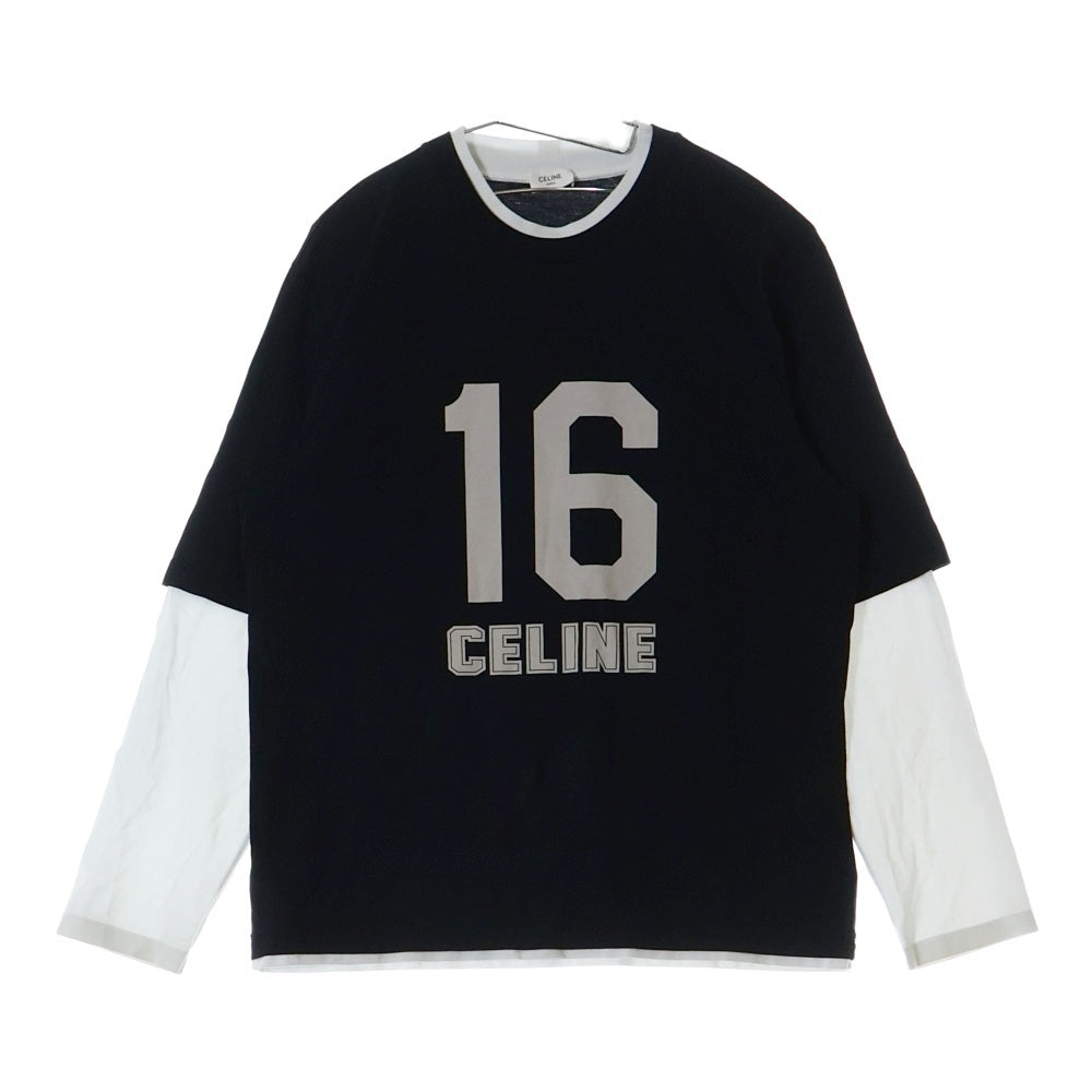 CELINE(セリーヌ) 24AW 16 Loose T-shirt ロングスリーブ 長袖Tシャツ カットソー ブラック 2X85N507Z 38AW