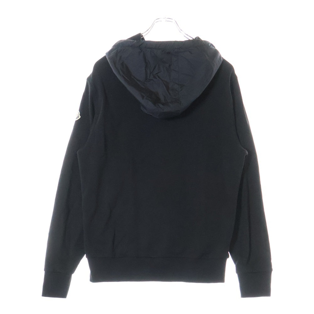 MONCLER(モンクレール) ナイロン ポケット切替スウェットプルオーバーパーカー ブラック H20918G00004 809KR