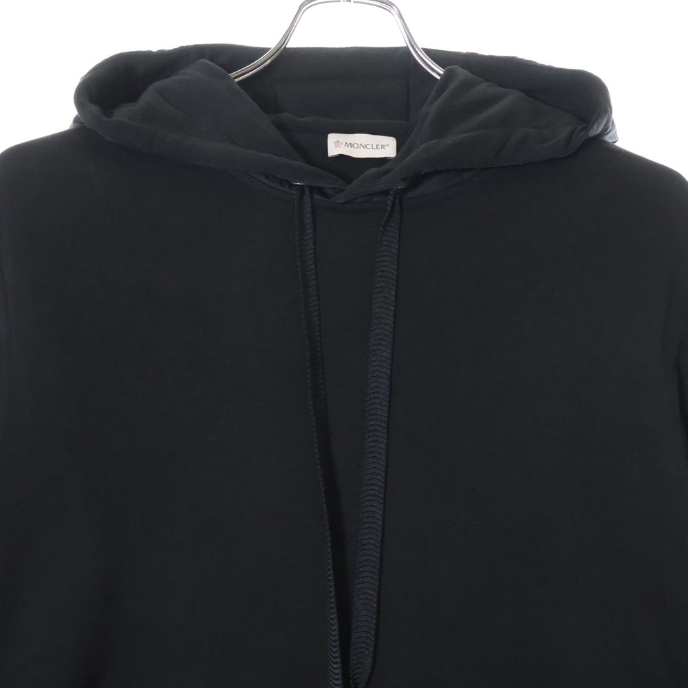 MONCLER(モンクレール) ナイロン ポケット切替スウェットプルオーバーパーカー ブラック H20918G00004 809KR