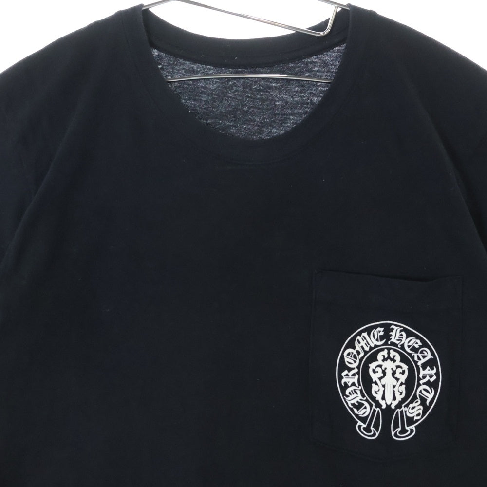 CHROME HEARTS(クロムハーツ) AMERICAN FLAG DAGGR アメリカンフラッグダガー プリント半袖Tシャツ ブラック