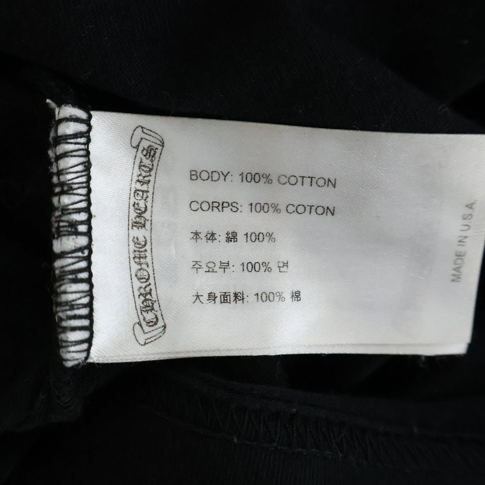 CHROME HEARTS(クロムハーツ) AMERICAN FLAG DAGGR アメリカンフラッグダガー プリント半袖Tシャツ ブラック