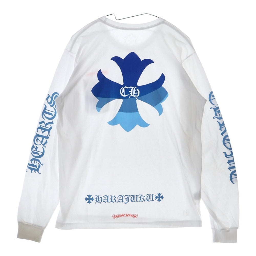 CHROME HEARTS(クロムハーツ) CH L S LTD 原宿限定 バックCHクロスプリント長袖カットソー ロンT ホワイト