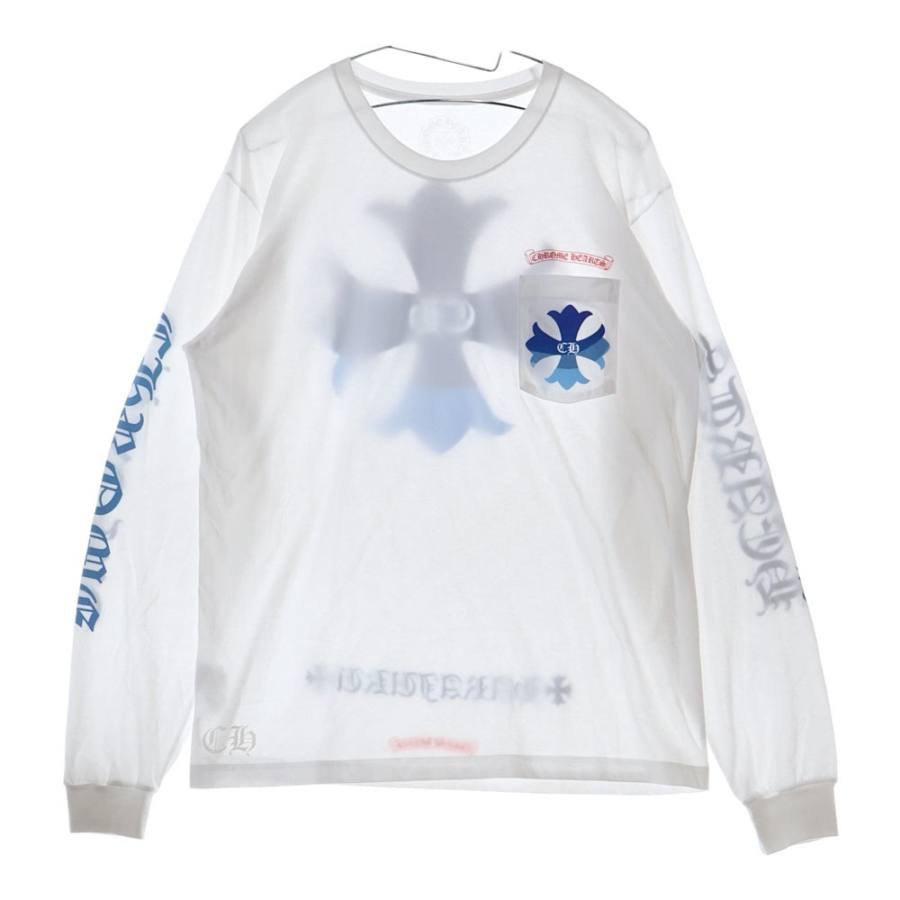 CHROME HEARTS(クロムハーツ) CH L S LTD 原宿限定 バックCHクロスプリント長袖カットソー ロンT ホワイト