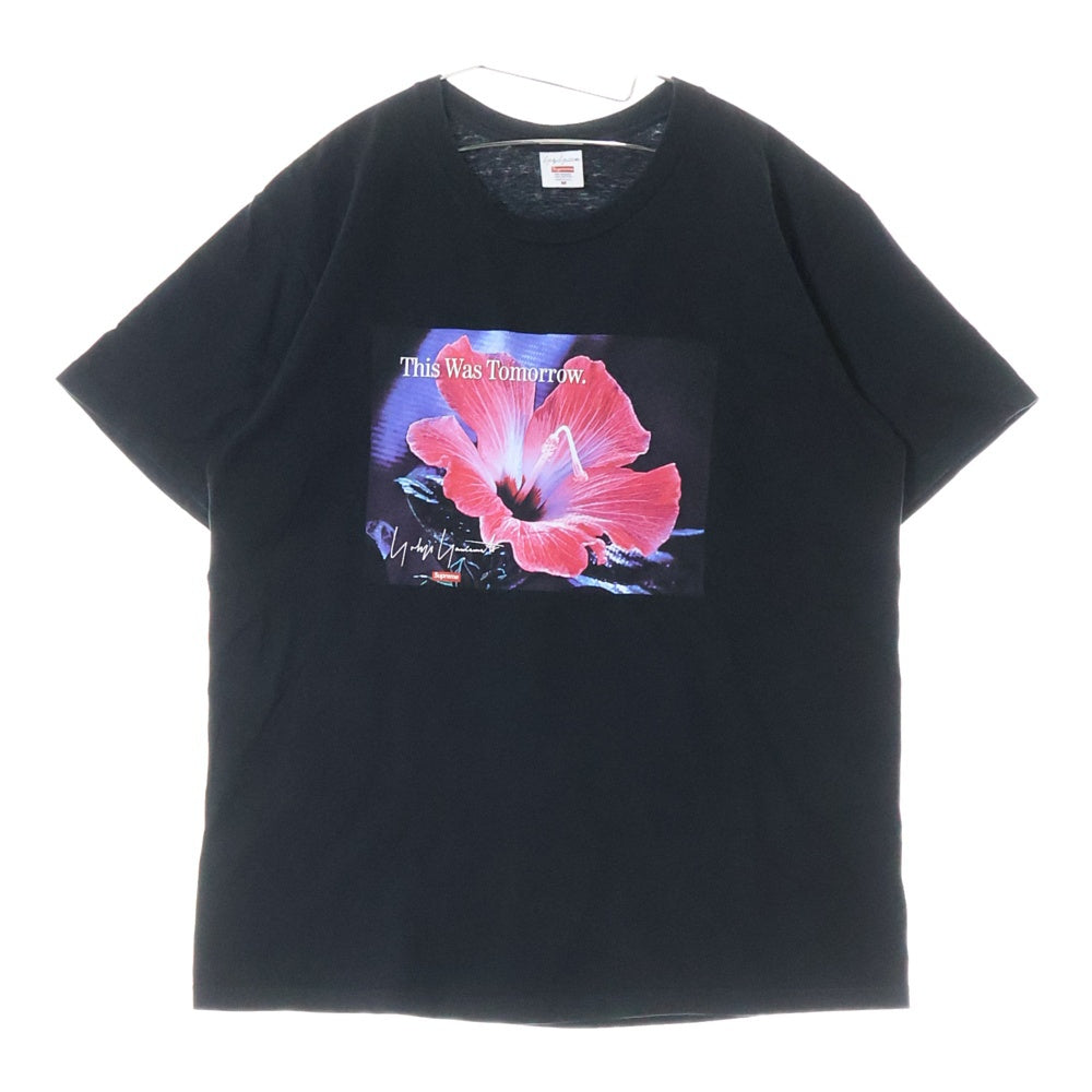 SUPREME(シュプリーム) 20AW ×Yohji Yamamoto This Was Tomorrow Tee ×ヨウジヤマモト フロントプリント 半袖Tシャツ ブラック