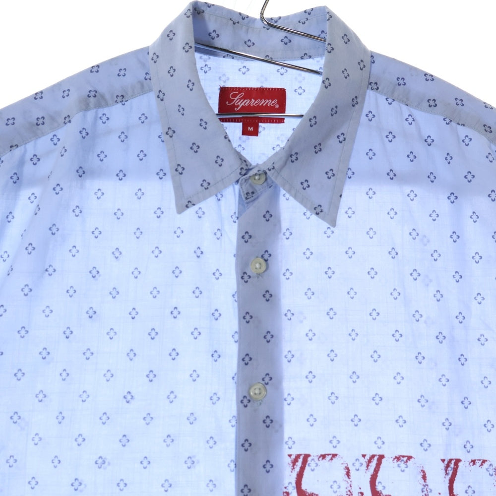 SUPREME(シュプリーム) 21SS Butthole Surfer S/S 総柄 バットホール サーファーズ 半袖シャツ ブルー