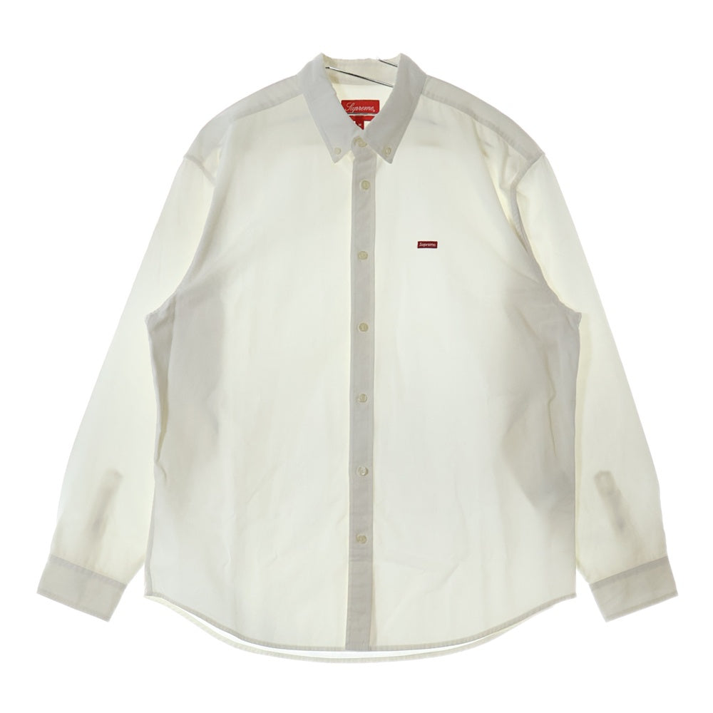SUPREME(シュプリーム) 24AW Small Box Shirt スモールボックスロゴ 長袖シャツ ホワイト