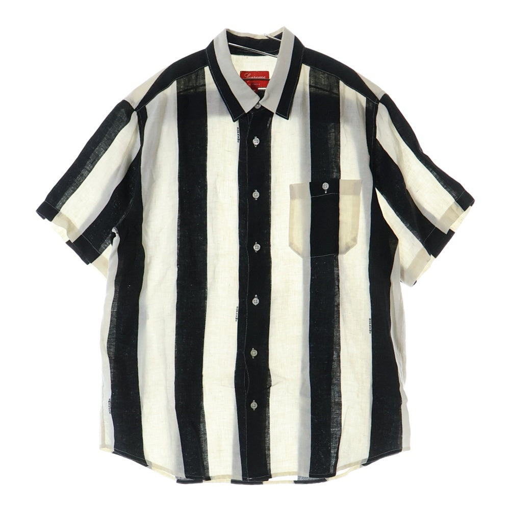 SUPREME(シュプリーム) 18SS Wide Stripe Shirt ワイド ストライプ 半袖 シャツ ホワイト