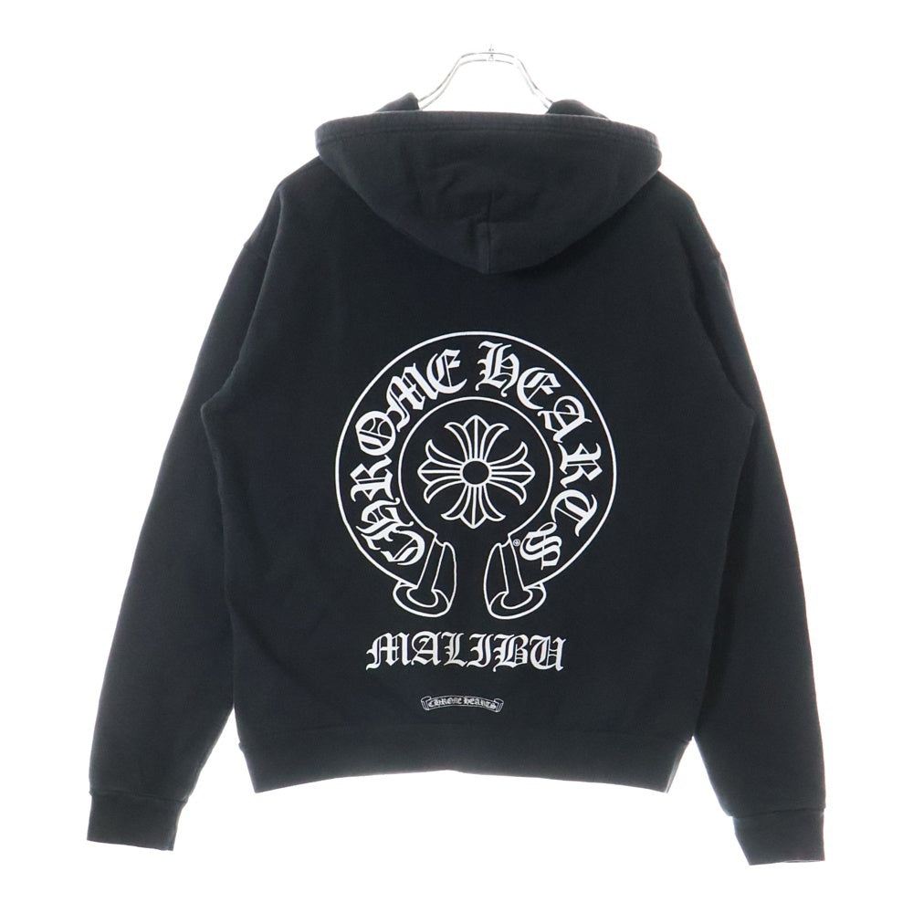 CHROME HEARTS(クロムハーツ) SWTSHRT HD ZIP マリブ限定バックホースシュープリントジップアップパーカー ブラック