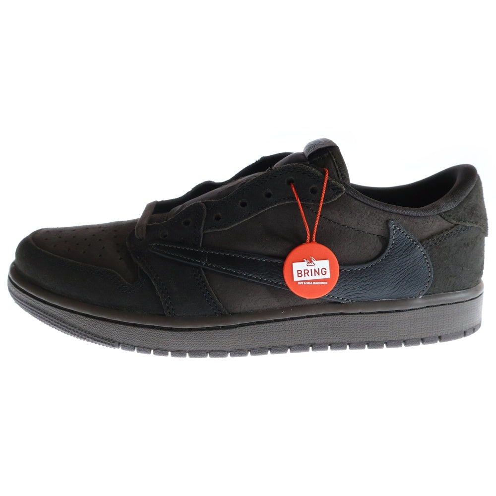 NIKE(ナイキ) ×TRAVIS SCOTT AIR JORDAN1 LOW OG SP VELVET BROWN DARK MOCHA トラヴィススコット エアジョーダン1 ローカットスニーカー ベルベットブラウン DM7866-202 US10/28cm