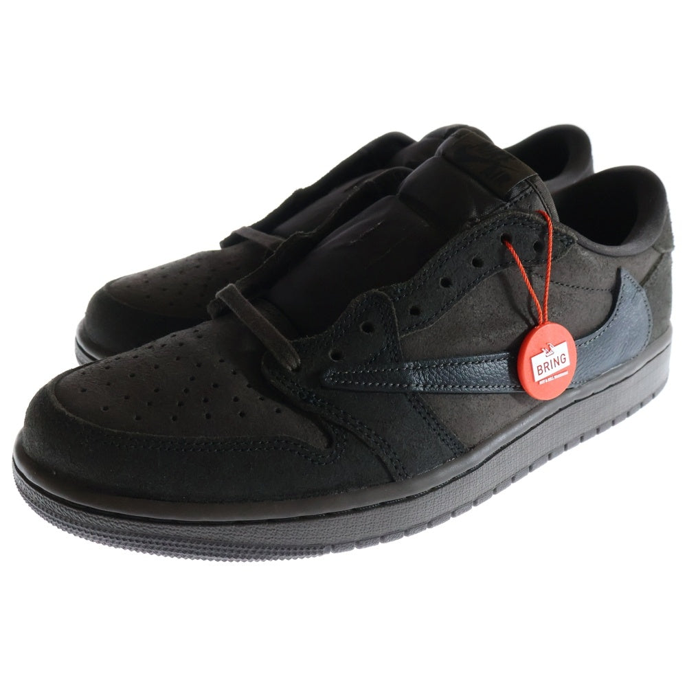 NIKE(ナイキ) ×TRAVIS SCOTT AIR JORDAN1 LOW OG SP VELVET BROWN DARK MOCHA トラヴィススコット エアジョーダン1 ローカットスニーカー ベルベットブラウン DM7866-202 US10/28cm