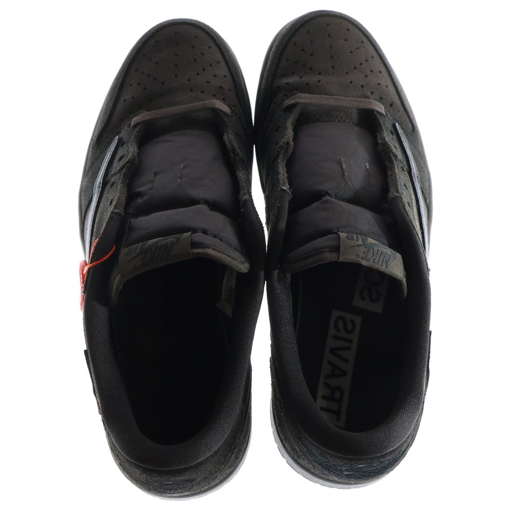 NIKE(ナイキ) ×TRAVIS SCOTT AIR JORDAN1 LOW OG SP VELVET BROWN DARK MOCHA トラヴィススコット エアジョーダン1 ローカットスニーカー ベルベットブラウン DM7866-202 US10/28cm