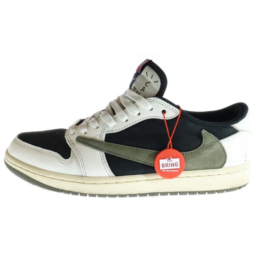 NIKE(ナイキ) ×TRAVIS SCOTT WMNS AIR JORDAN 1 LOW OG Medium Olive DZ4137-106 トラヴィススコット ウィメンズ エアジョーダン1 ローカットスニーカー US9.5/26.5cm