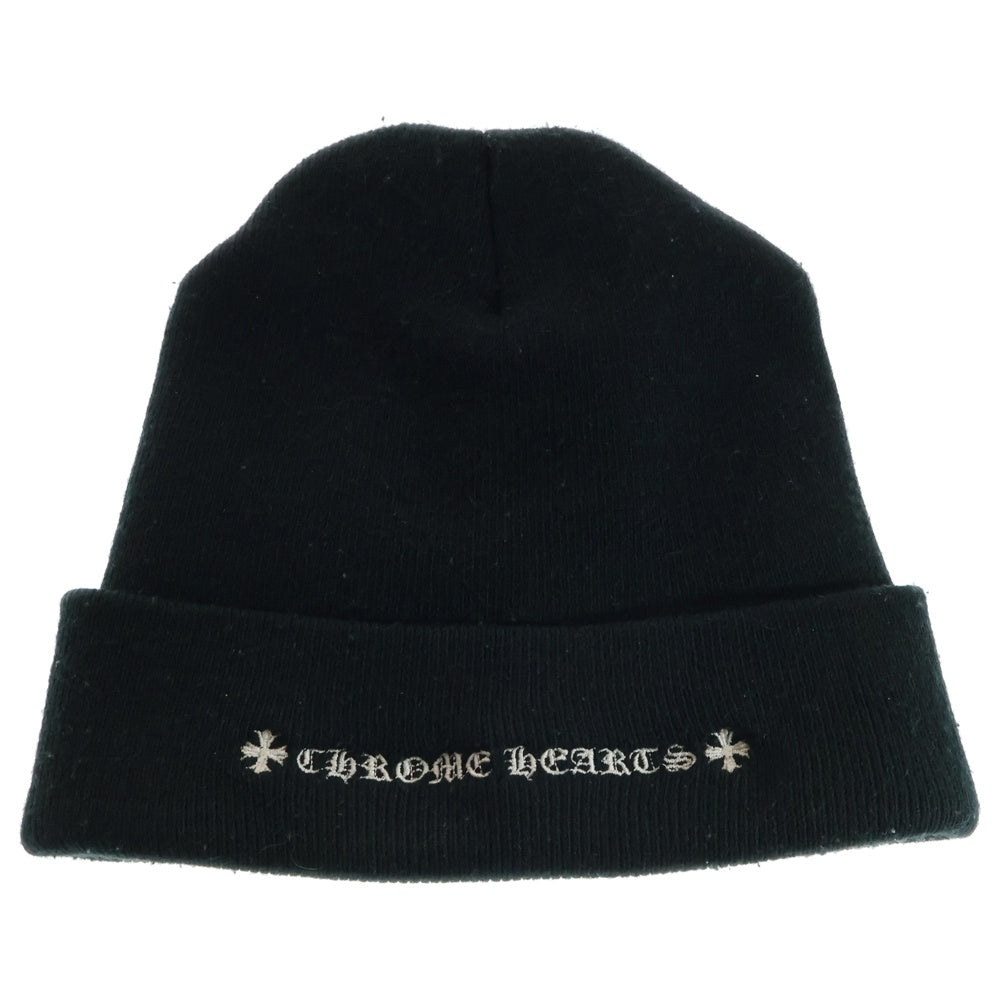 CHROME HEARTS(クロムハーツ) ×MATTY BOY PPO WOOL WATCH CAP マッティボーイ チョンパー刺繍ニットキャップ ビーニー ニット帽 ブラック