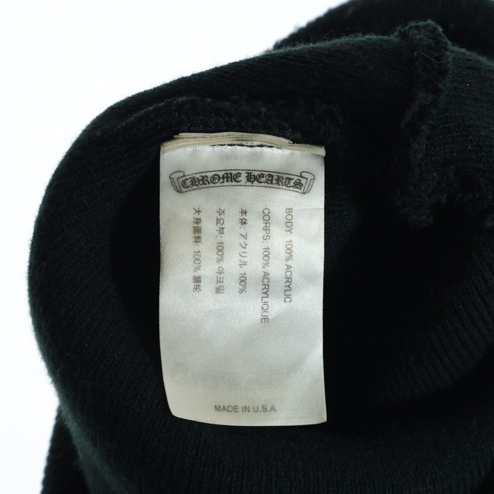 CHROME HEARTS(クロムハーツ) ×MATTY BOY PPO WOOL WATCH CAP マッティボーイ チョンパー刺繍ニットキャップ ビーニー ニット帽 ブラック