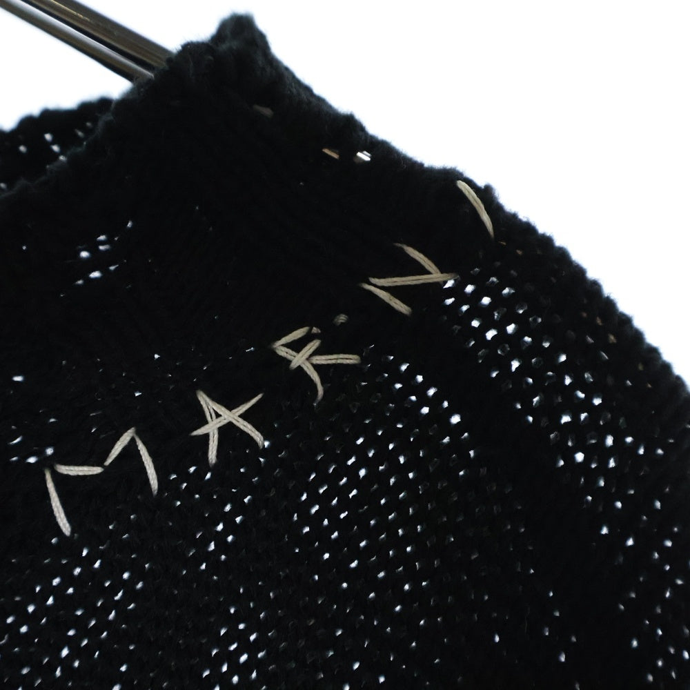 MARNI(マルニ) CREW NECK L/S SWEATER コットン ダメージ クルーネック ニットセーター ブラック GCMG0210A0