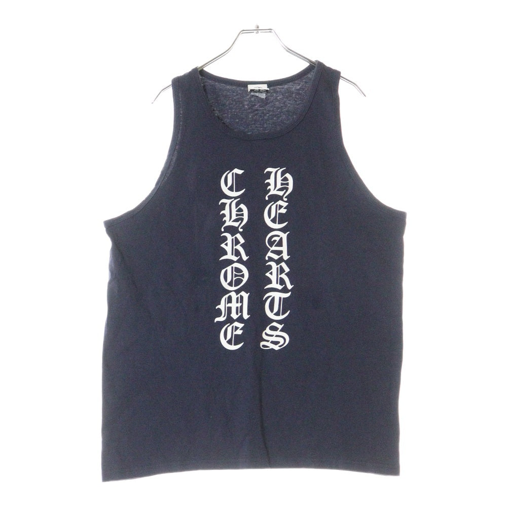CHROME HEARTS(クロムハーツ) CH TANK TOP OLD スクリプトロゴプリントタンクトップ ネイビー