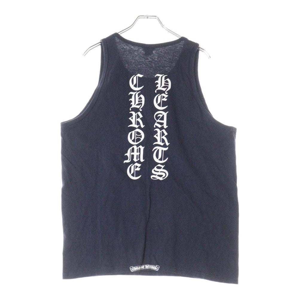 CHROME HEARTS(クロムハーツ) CH TANK TOP OLD スクリプトロゴプリントタンクトップ ネイビー