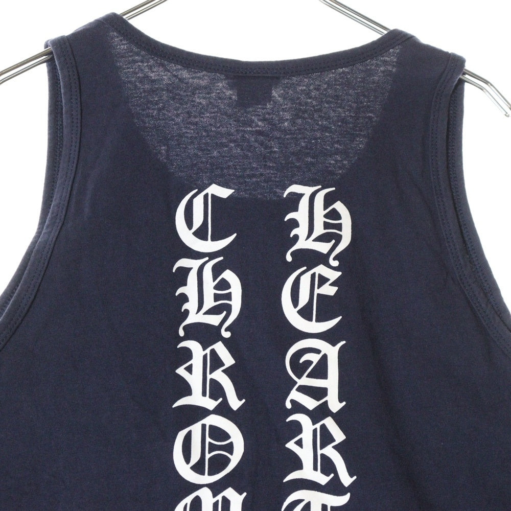 CHROME HEARTS(クロムハーツ) CH TANK TOP OLD スクリプトロゴプリントタンクトップ ネイビー