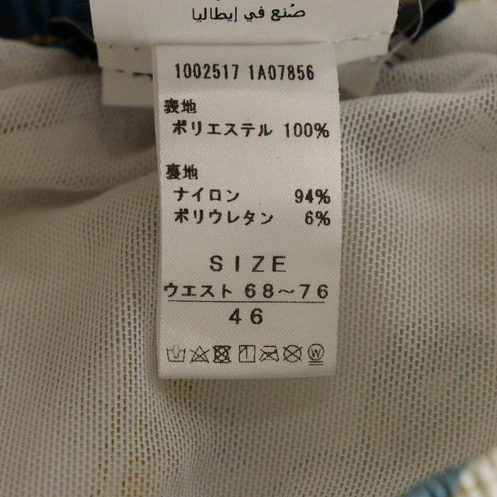 VERSACE(ヴェルサーチ) 総柄シルクショートパンツ ショーツ 1A07856 ブルー/イエロー