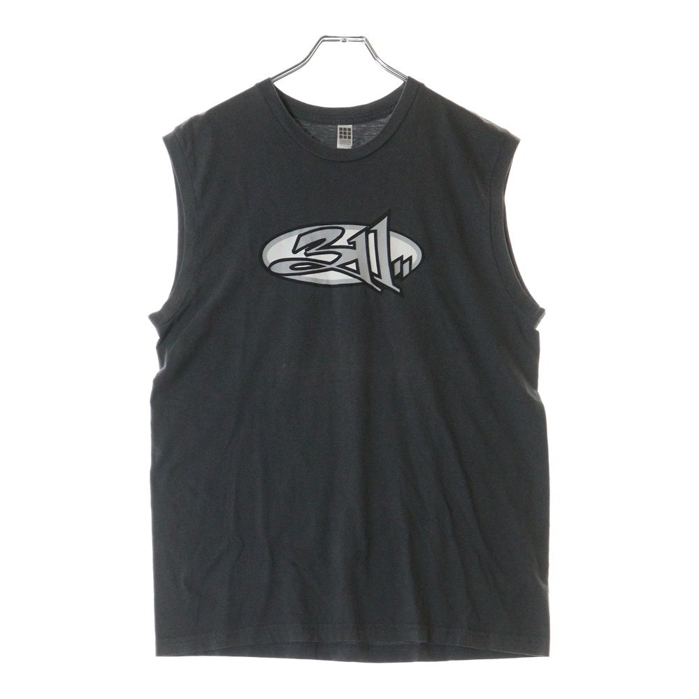 VINTAGE(ヴィンテージ) 00S 311 スリーイレブン フロントロゴプリント タンクトップ ノースリーブ カットソー ブラック