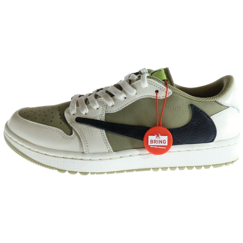 NIKE(ナイキ) ×TRAVIS SCOTT AIR JORDAN 1 LOW GOLF NRG NEUTRAL OLIVE トラヴィススコット エアジョーダン1 ロー ゴルフ ローカットスニーカー US8/26cm FZ3124-200